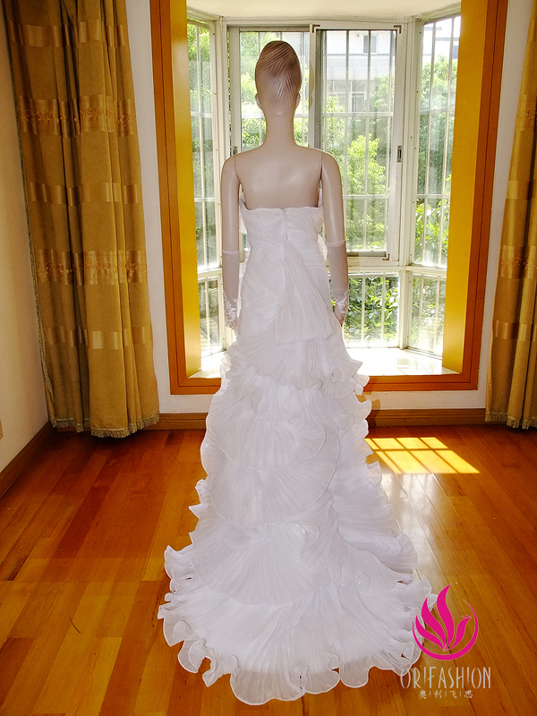 Orifashion HandmadeReal Custom Made Silk Organza Wedding Dress R